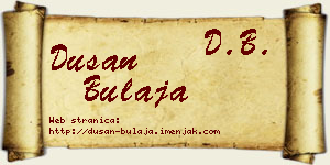 Dušan Bulaja vizit kartica